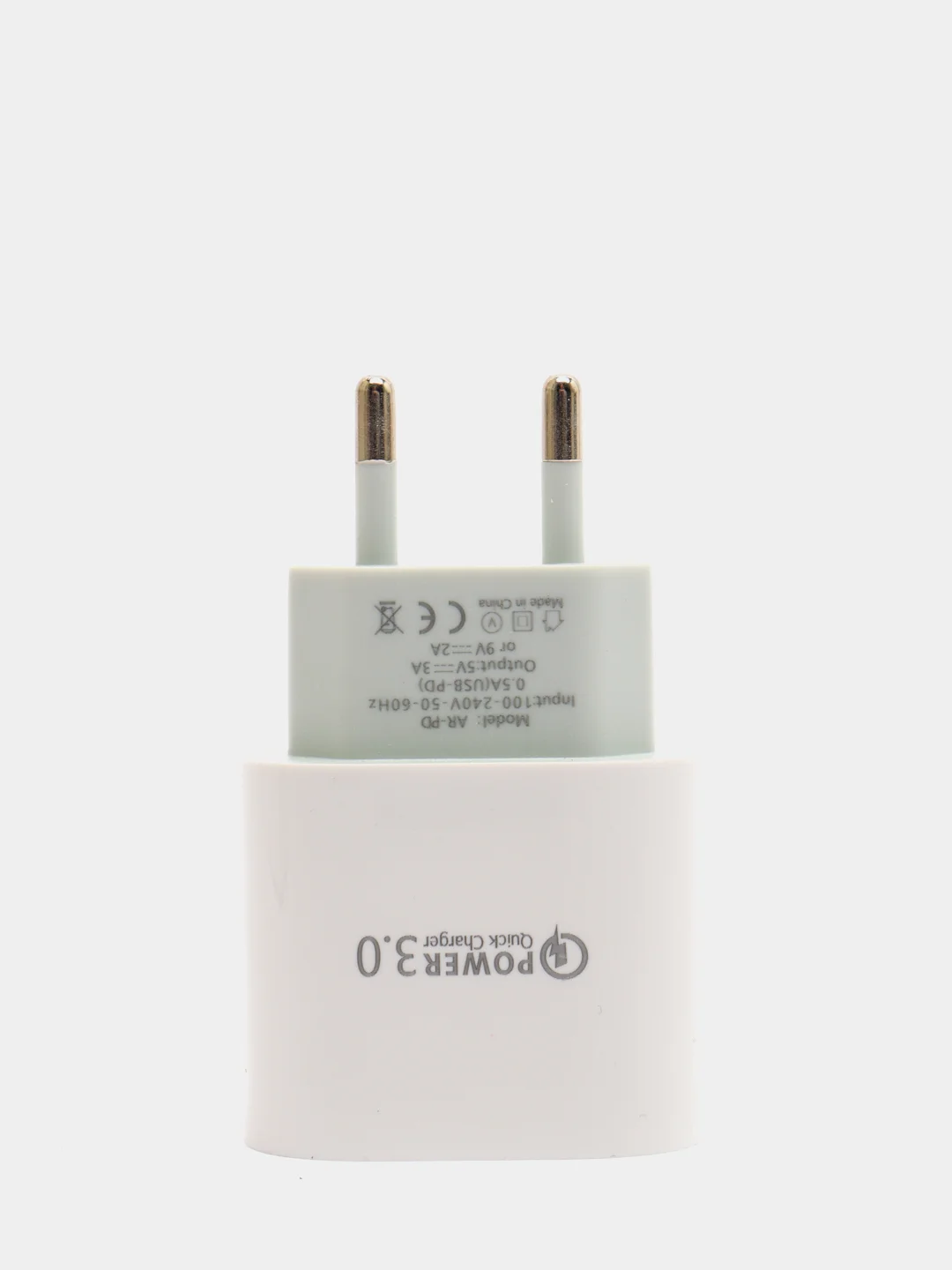 Белый сетевое зарядное устройство USB Type-C  , 3A