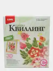 Набор для творчества, создание панно в технике квиллинг Пышные цветы. Lori
