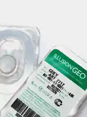 Серый цветные контактные линзы Illusion Geo Diamond, 2 штуки, 1 месяц, 8,6