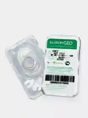 Серый цветные контактные линзы Illusion Geo Diamond, 2 штуки, 1 месяц, 8,6