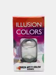 Зеленый цветные контактные линзы Illusion colors Glow, 2 шт, 3 месяца, 8,6