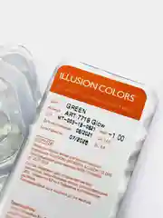 Зеленый цветные контактные линзы Illusion colors Glow, 2 шт, 3 месяца, 8,6