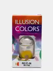 Желтый карнавальные цветные линзы Illusion Rio, 8, 6, 3 месяца, 2 блистера