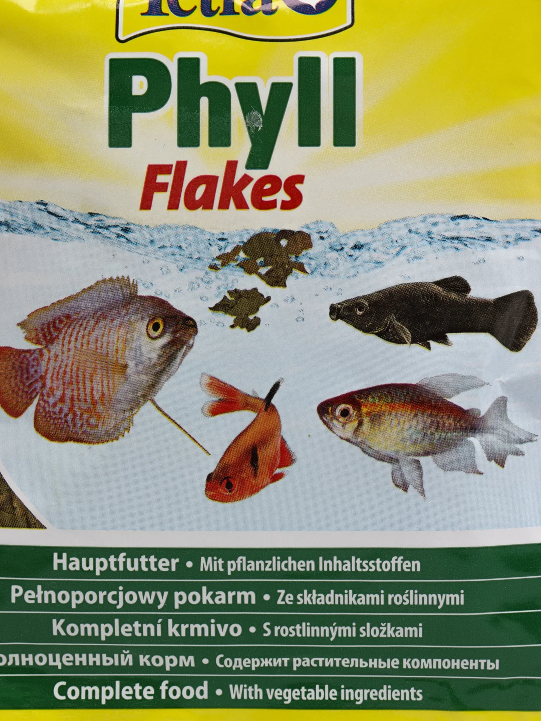 Tetra Phyll Flakes корм для всех видов рыб, растительные хлопья, 12 г