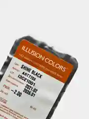 Черный цветные контактные линзы Illusion colors Shine, 2 шт, 3 месяца