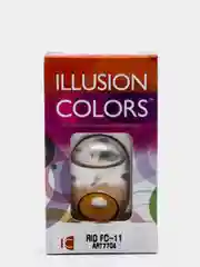 Оранжевый карнавальные цветные линзы Illusion Rio, 8, 6, 3 месяца, 2 блистера