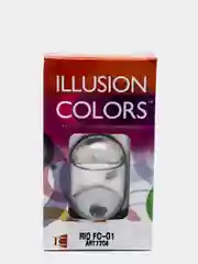 Белый карнавальные цветные линзы Illusion Rio, 8, 6, 3 месяца, 2 блистера