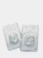 Голубой цветные контактные линзы Illusion Geo Diamond, 2 штуки, 1 месяц, 8,6