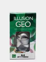 Голубой цветные контактные линзы Illusion Geo Diamond, 2 штуки, 1 месяц, 8,6