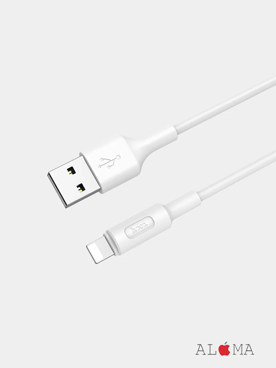 Белый кабель зарядки и передачи данных Lightning Hoco X25, iPhone Айфон 7/8 plus/x/xr/11/12/13