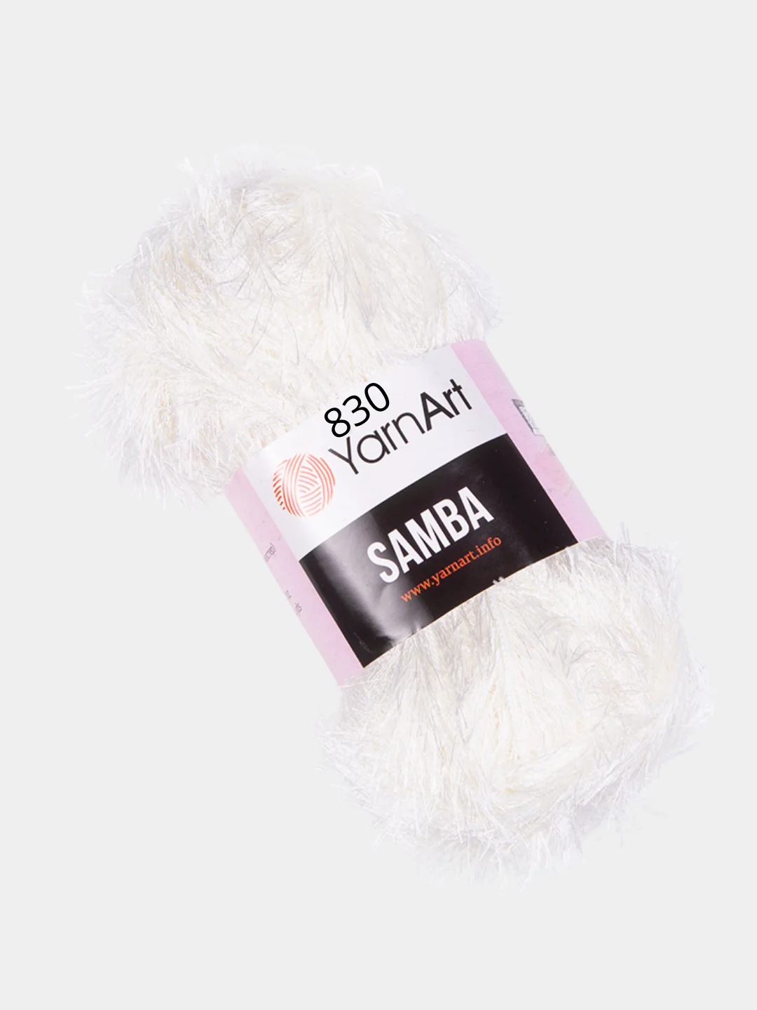 Белый пряжа YarnArt Samba, 150 м, 100 г, 100% полиэстер