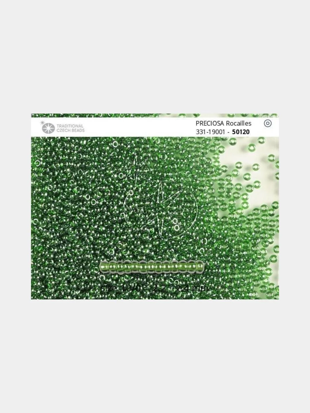 Лайм чешский бисер Preciosa 10/0, Natural transparent (10, 50 грамм)