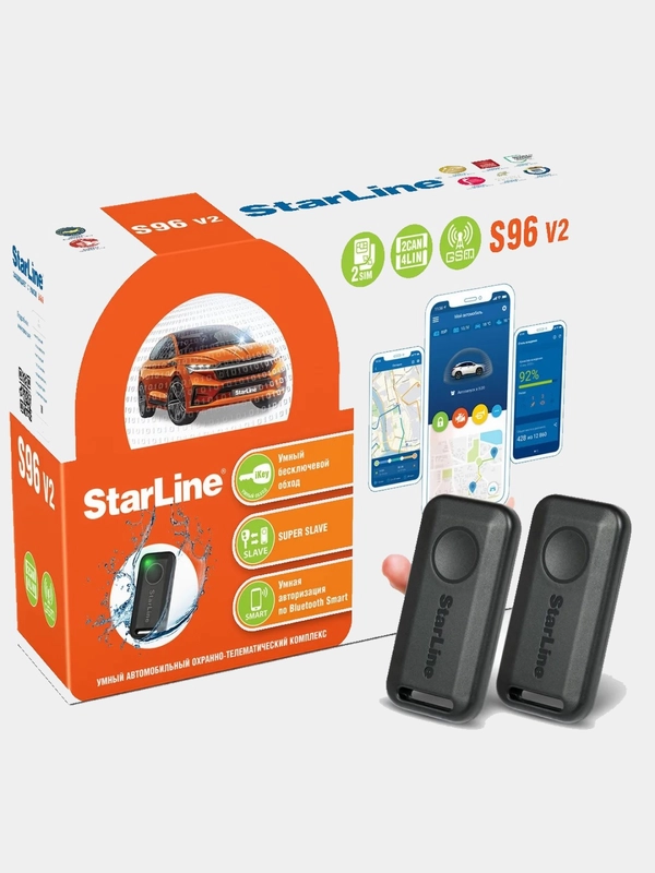Сигнализация с автозапуском Starline S96 v2 BT GSM 2CAN-4LIN купить по ...