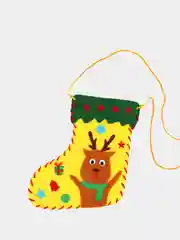 Желтый набор для творчества, новогодний носок для шитья