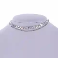 Золотой двухслойное ожерелье-чокер