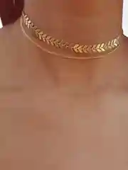 Серебряный двухслойное ожерелье-чокер