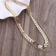 Серебряный двухслойное ожерелье-чокер