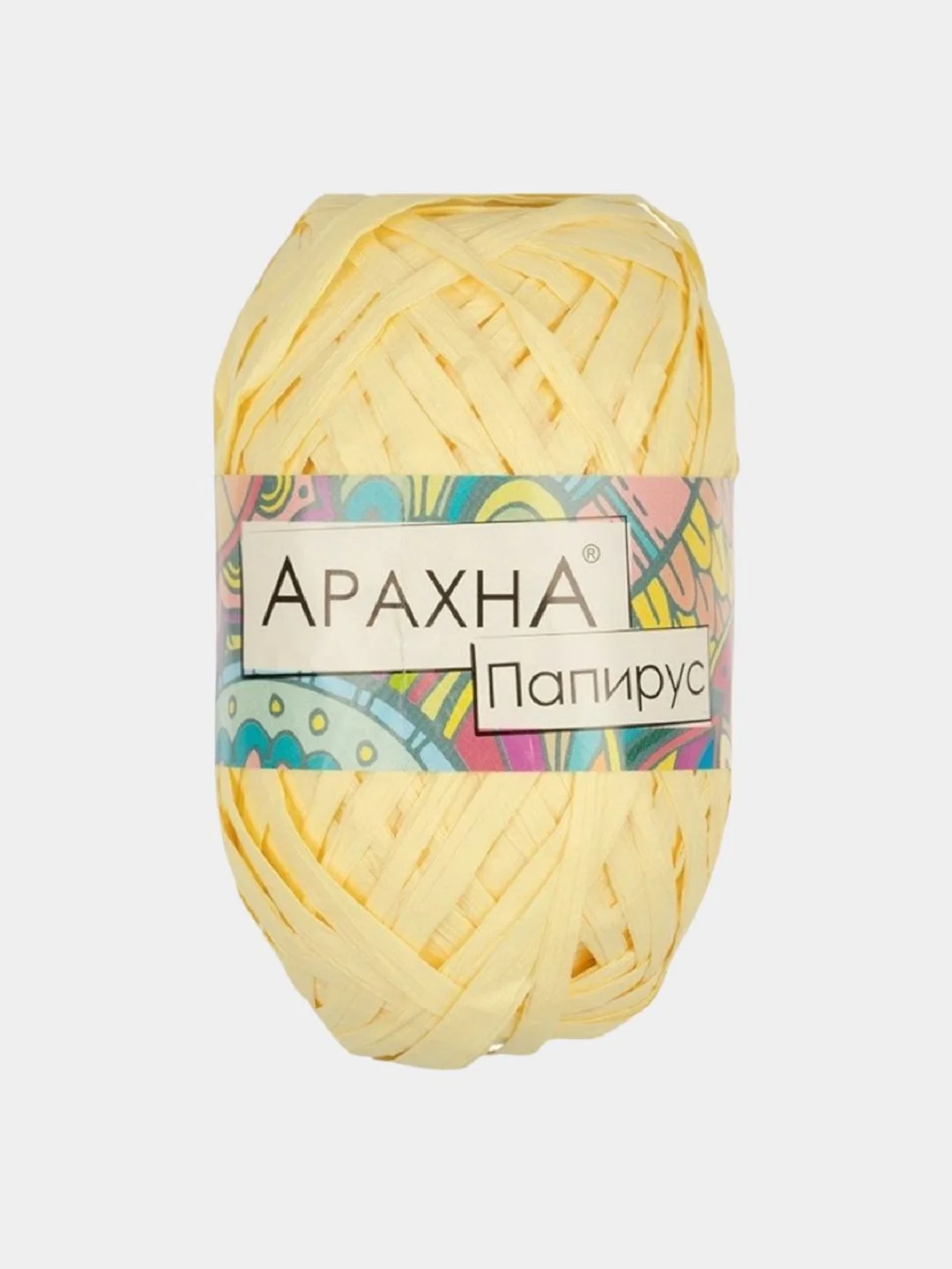 Желтый пряжа Arachna "Papyrus" рафия