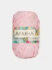 Розовый пряжа Arachna "Papyrus" рафия