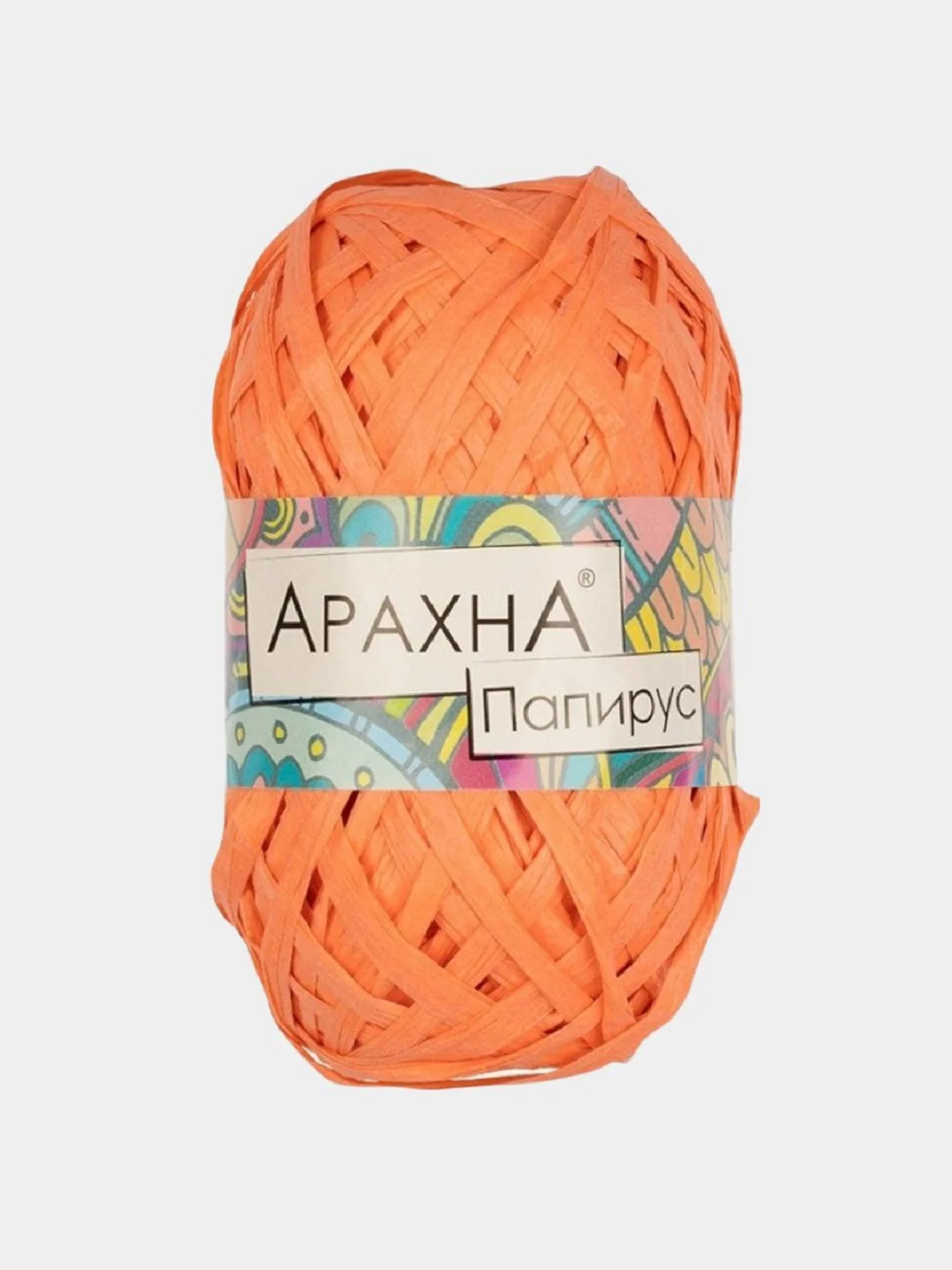 Оранжевый пряжа Arachna "Papyrus" рафия