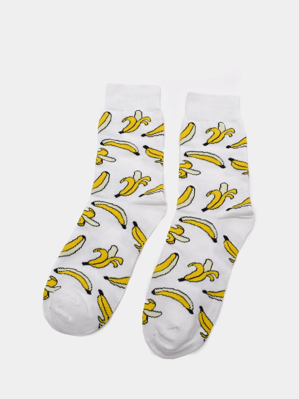 Носки женские с принтом "Banana" длинные унисекс, высокие мужские