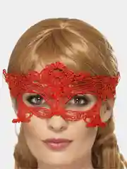 Красный сексуальная маска, для эротических игр, кружевная, маска на Новый год