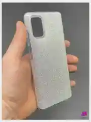 Серебряный чехол силиконовый с блестками для Samsung Galaxy A32 Противоударный чехол
