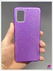 Фиолетовый чехол силиконовый с блестками для Samsung Galaxy A32 Противоударный чехол