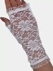 Перчатки - митенки, гипюровые