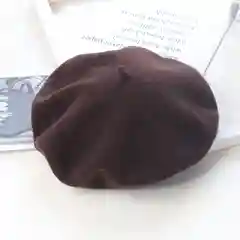 Шоколадный берет женский, всесезонный, шерстяной