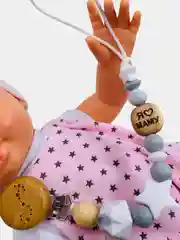 Серый держатель для соски Знак созвездия "Скорпион"