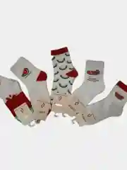 Носки женские хлопковые с принтом Арбузики
