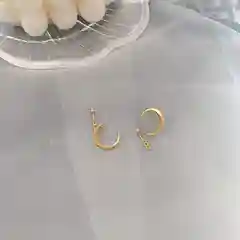 Серебряный серьги в виде полумесяца