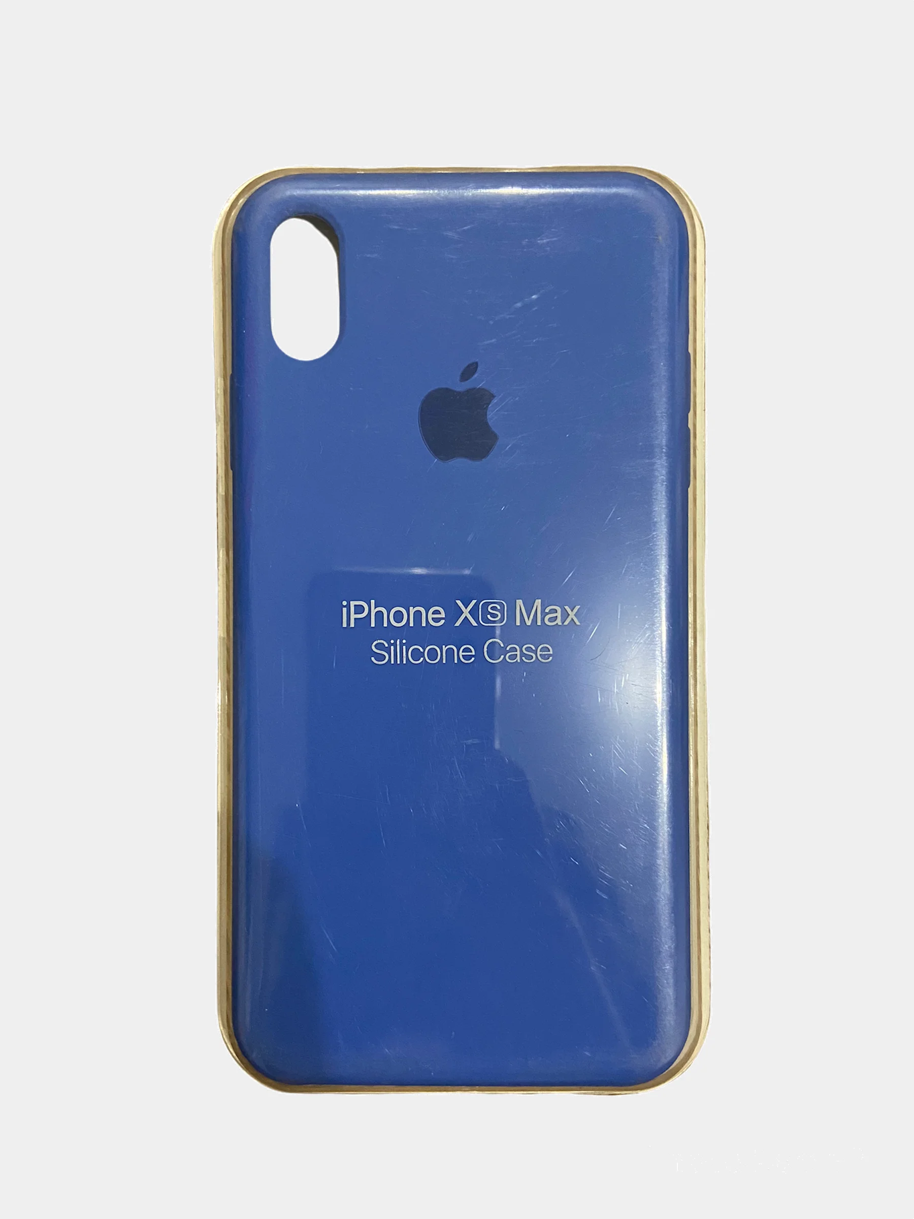 Синий чехол Silicone Case для iPhone XS max, силиконовый чехол, с мягким подкладом