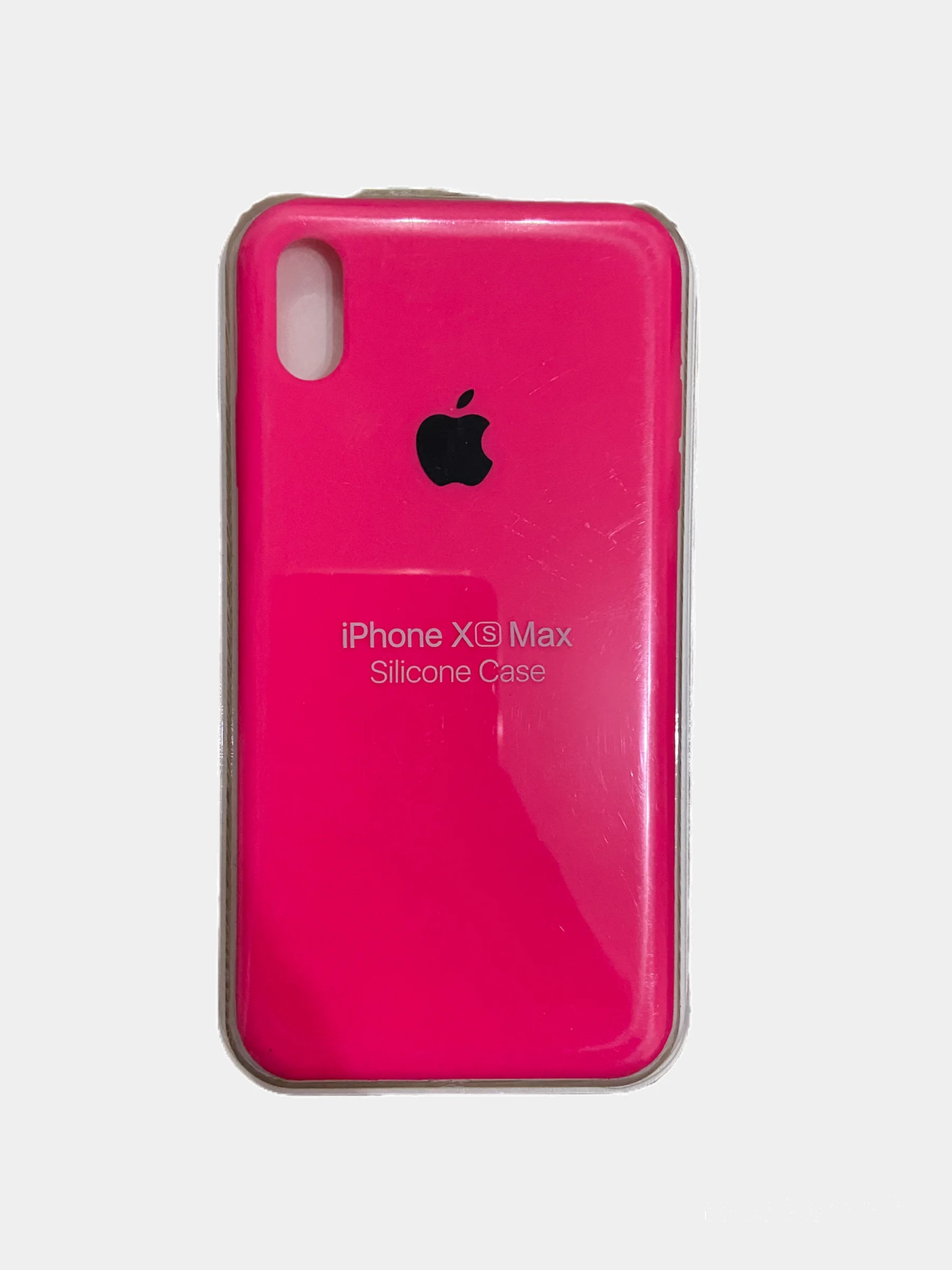 Фуксия чехол Silicone Case для iPhone XS max, силиконовый чехол, с мягким подкладом