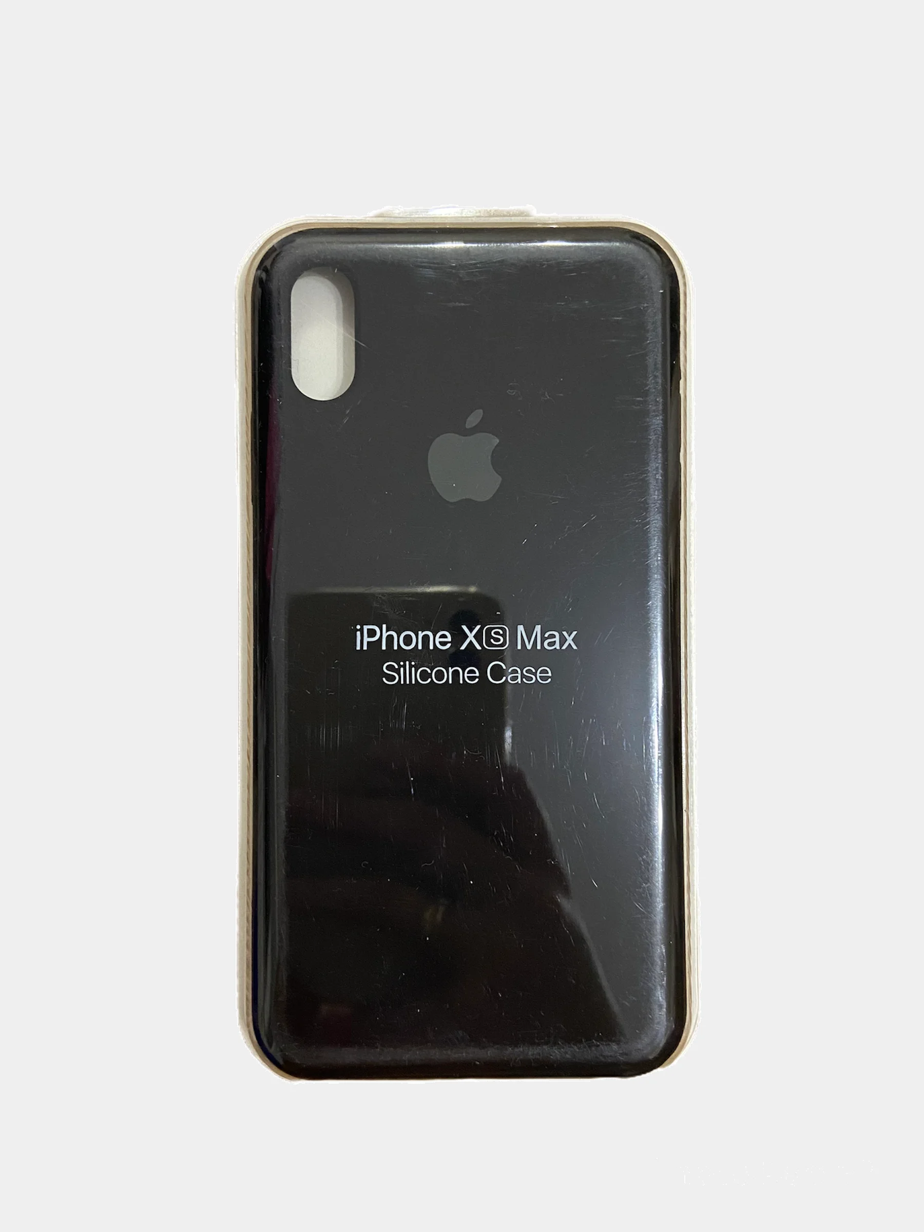 Черный чехол Silicone Case для iPhone XS max, силиконовый чехол, с мягким подкладом
