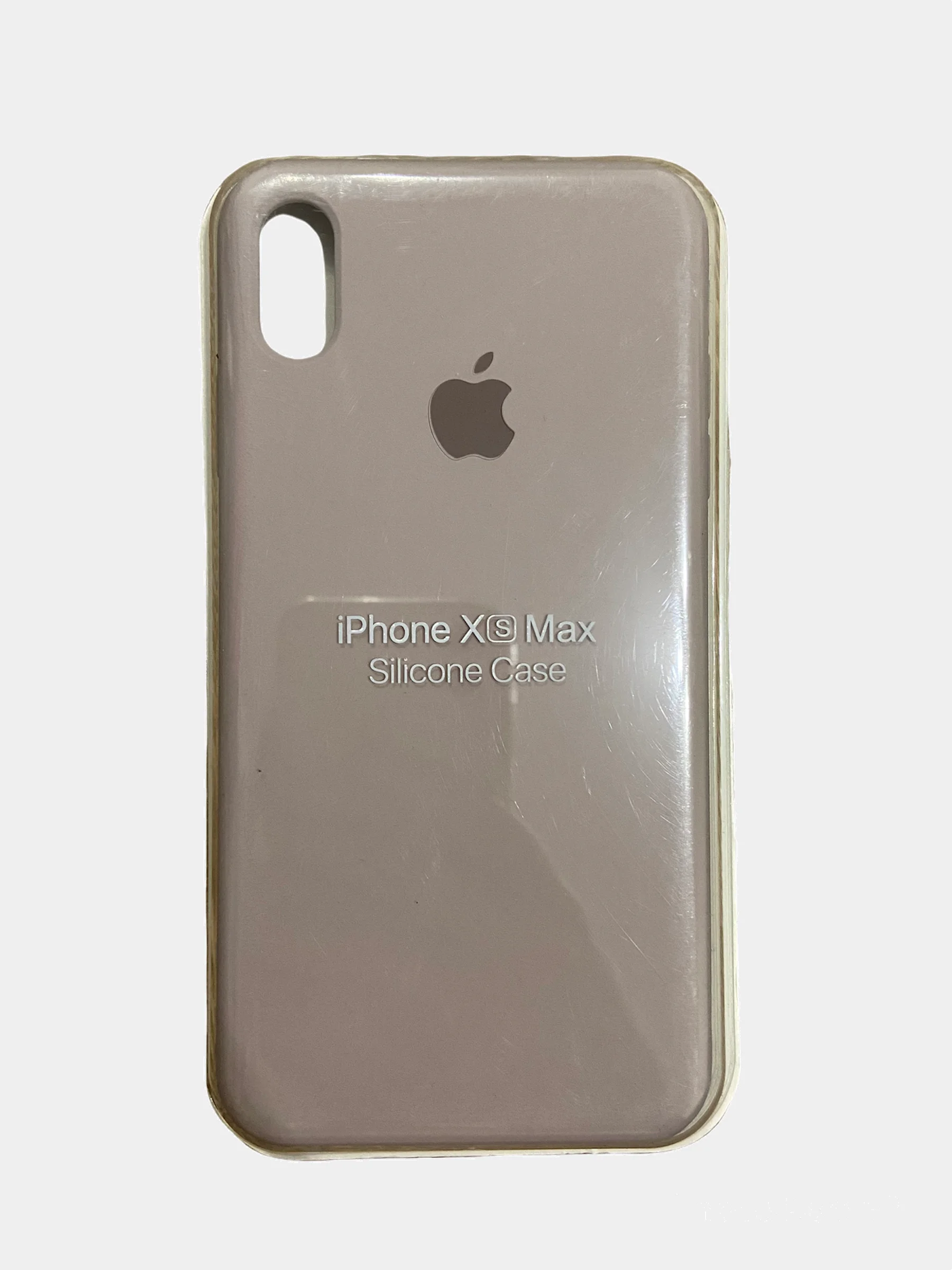 Серый чехол Silicone Case для iPhone XS max, силиконовый чехол, с мягким подкладом