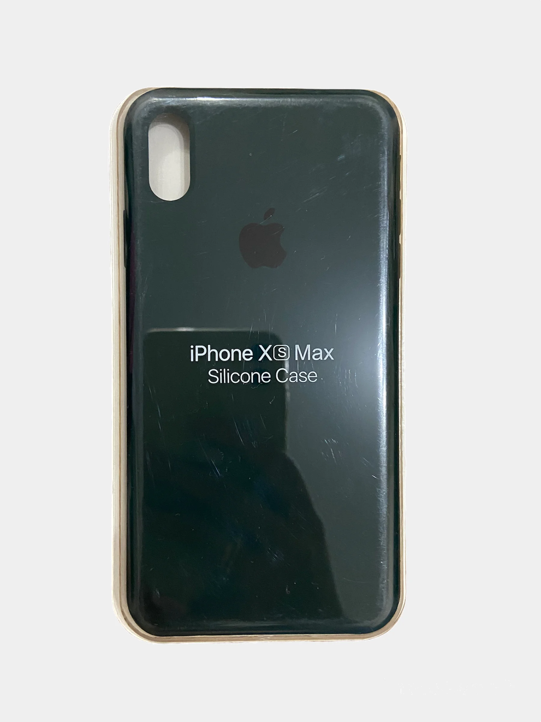 Тёмно-зелёный чехол Silicone Case для iPhone XS max, силиконовый чехол, с мягким подкладом