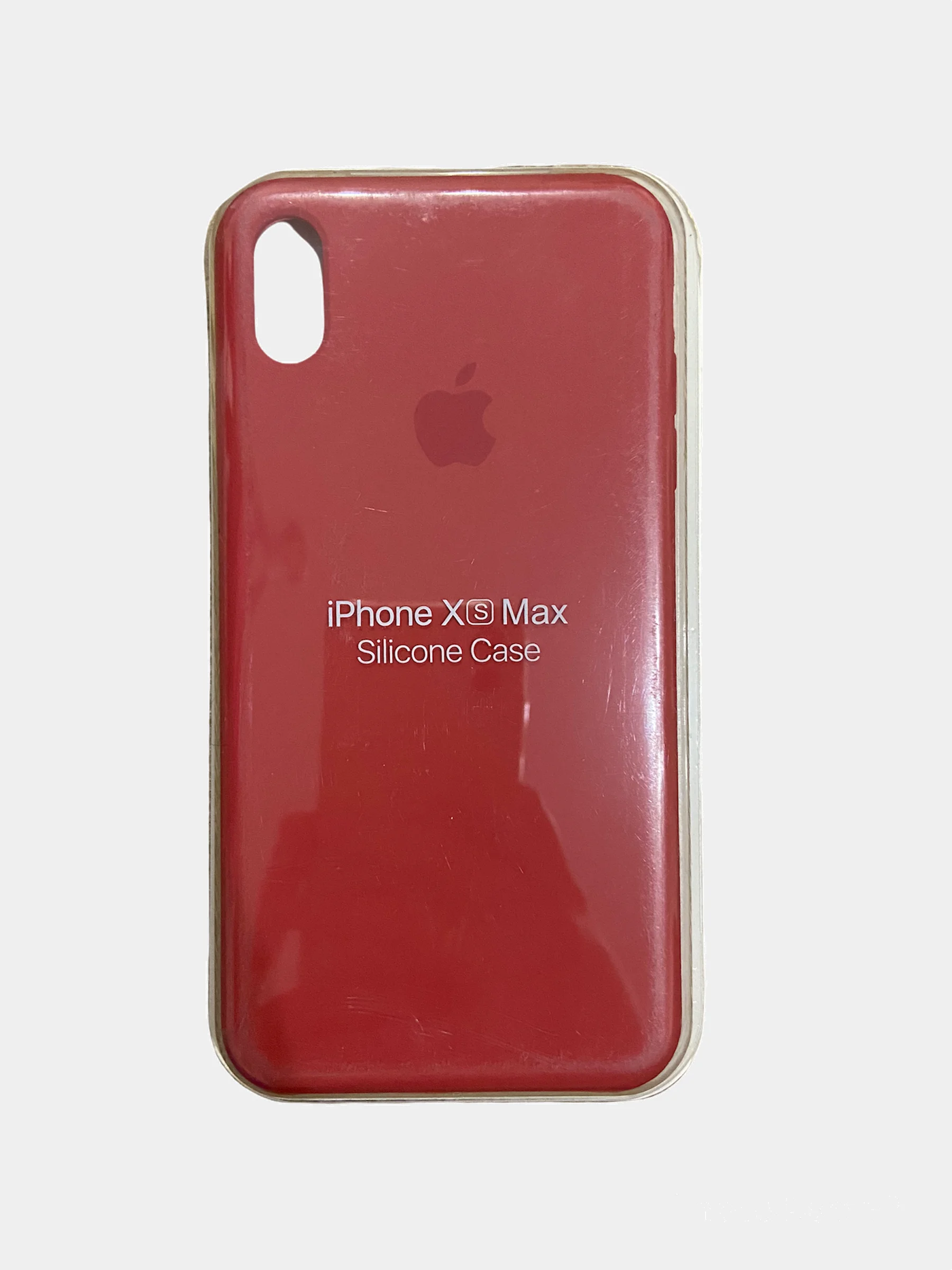 Алый чехол Silicone Case для iPhone XS max, силиконовый чехол, с мягким подкладом