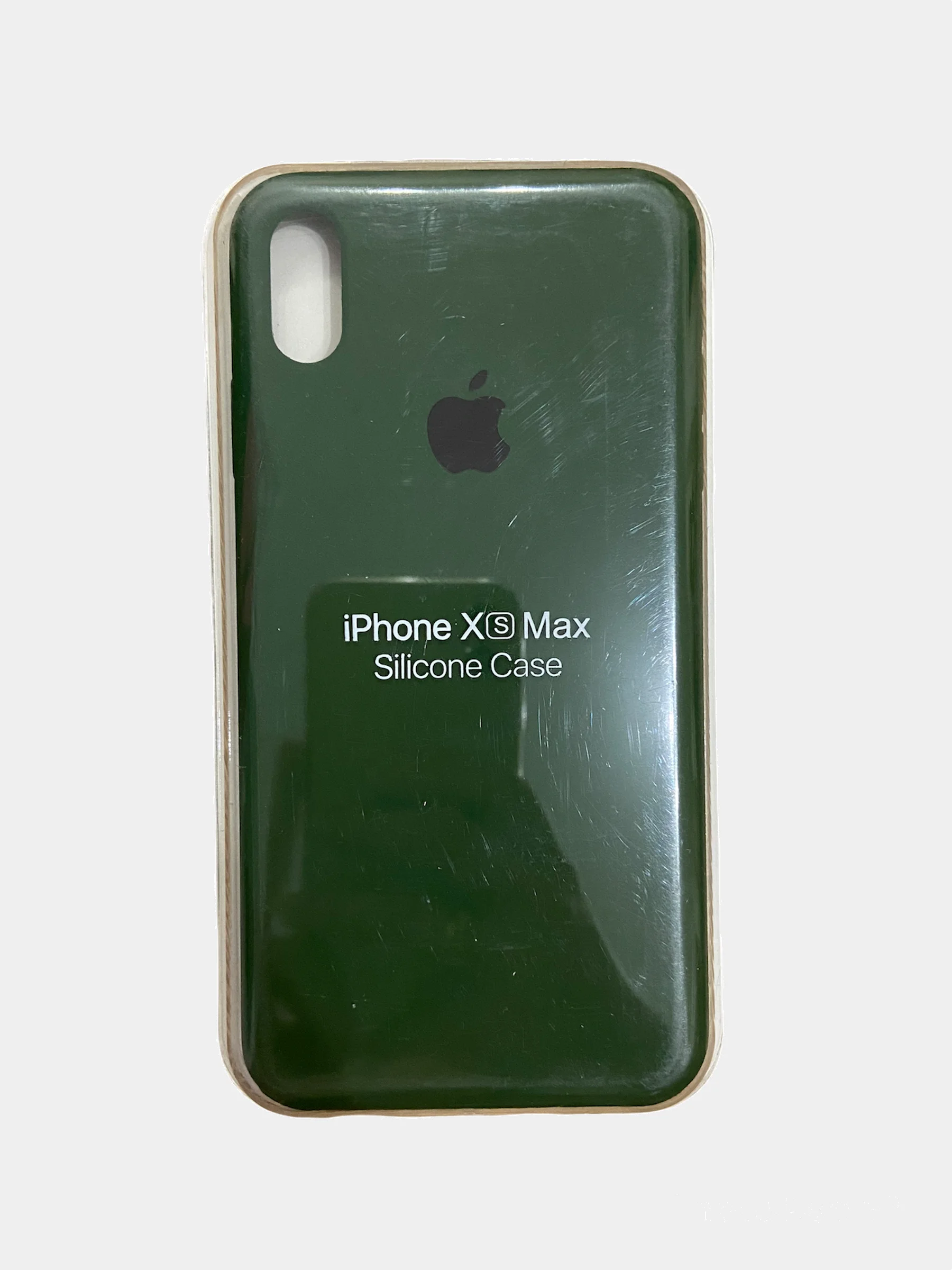 Зеленый чехол Silicone Case для iPhone XS max, силиконовый чехол, с мягким подкладом