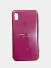 Тёмно-розовый чехол Silicone Case для iPhone XS max, силиконовый чехол, с мягким подкладом