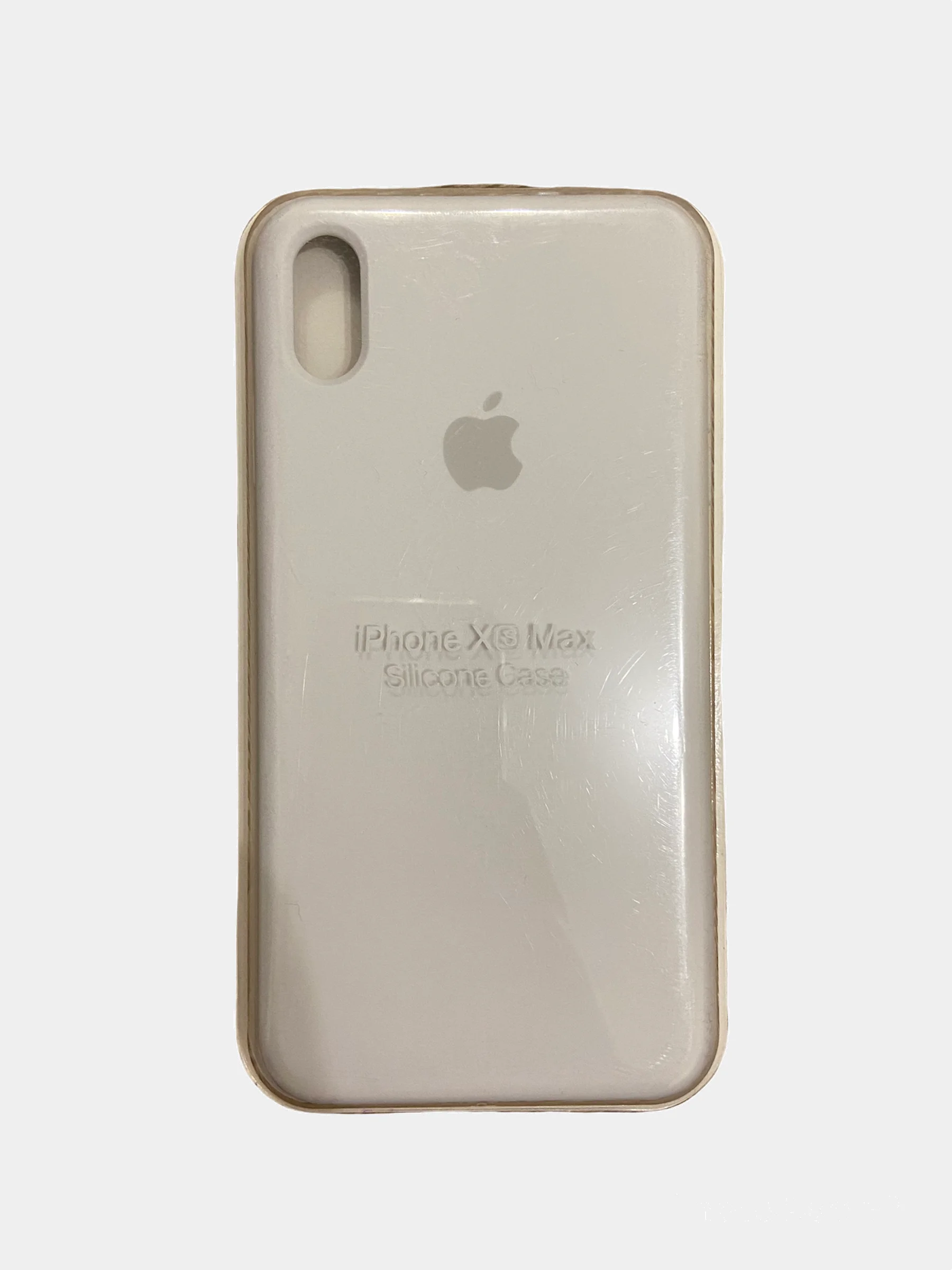 Бежевый чехол Silicone Case для iPhone XS max, силиконовый чехол, с мягким подкладом