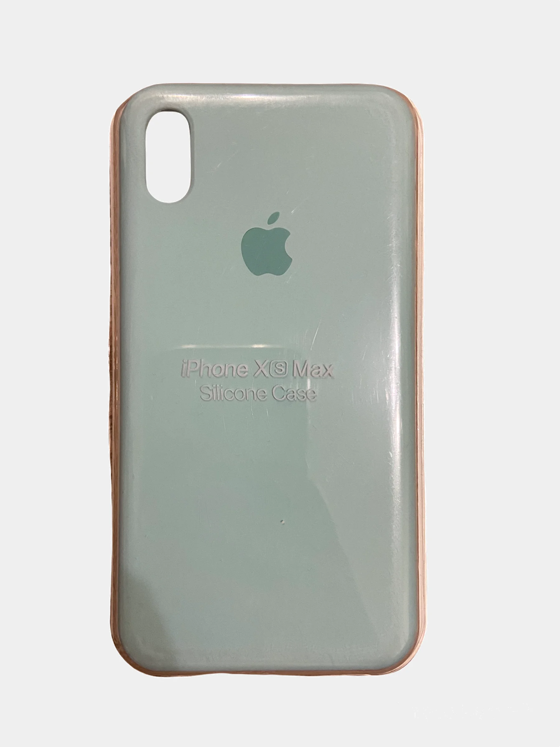 Мятный чехол Silicone Case для iPhone XS max, силиконовый чехол, с мягким подкладом