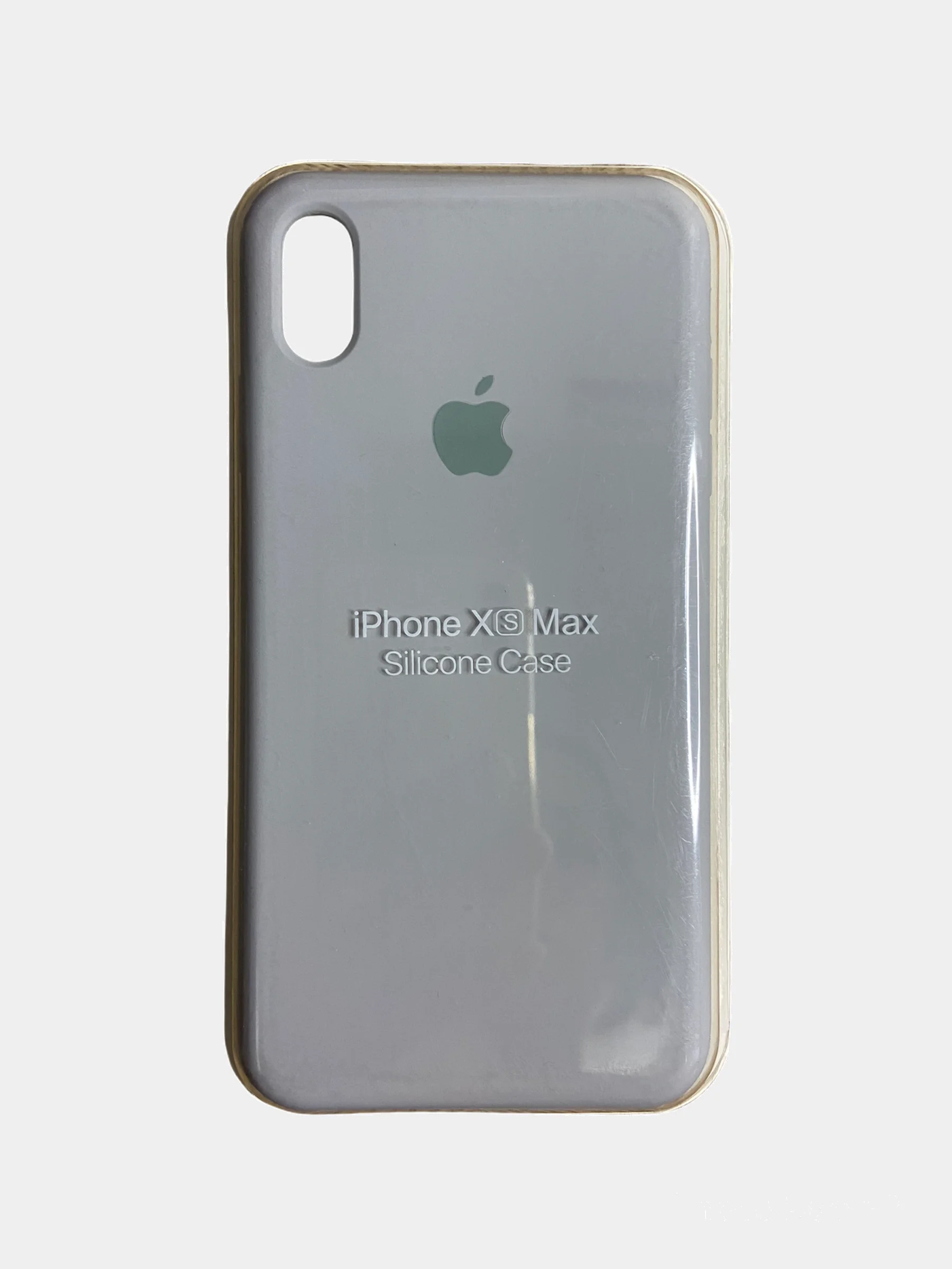 Серый металлик чехол Silicone Case для iPhone XS max, силиконовый чехол, с мягким подкладом