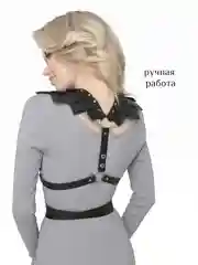 Портупея Х с крыльями черная