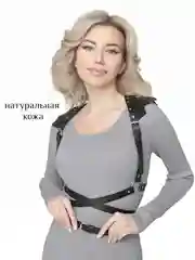 Портупея Х с крыльями черная