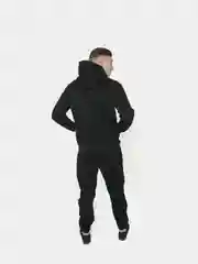 Черный костюм двойка мужской на флисе/ Толстовка и штаны