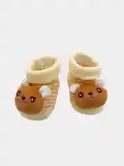 Карамельный носочки для новорожденных с игрушкой, детские нескользящие носки для малышей