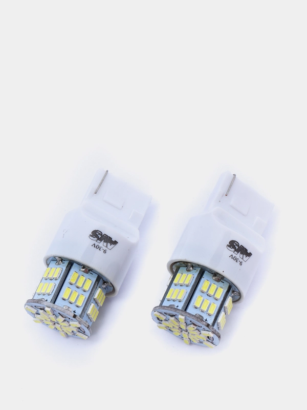 Лампа светодиодная, белая, T20, (W3*16q) 54SMD 3014, 1 contact, 2 шт