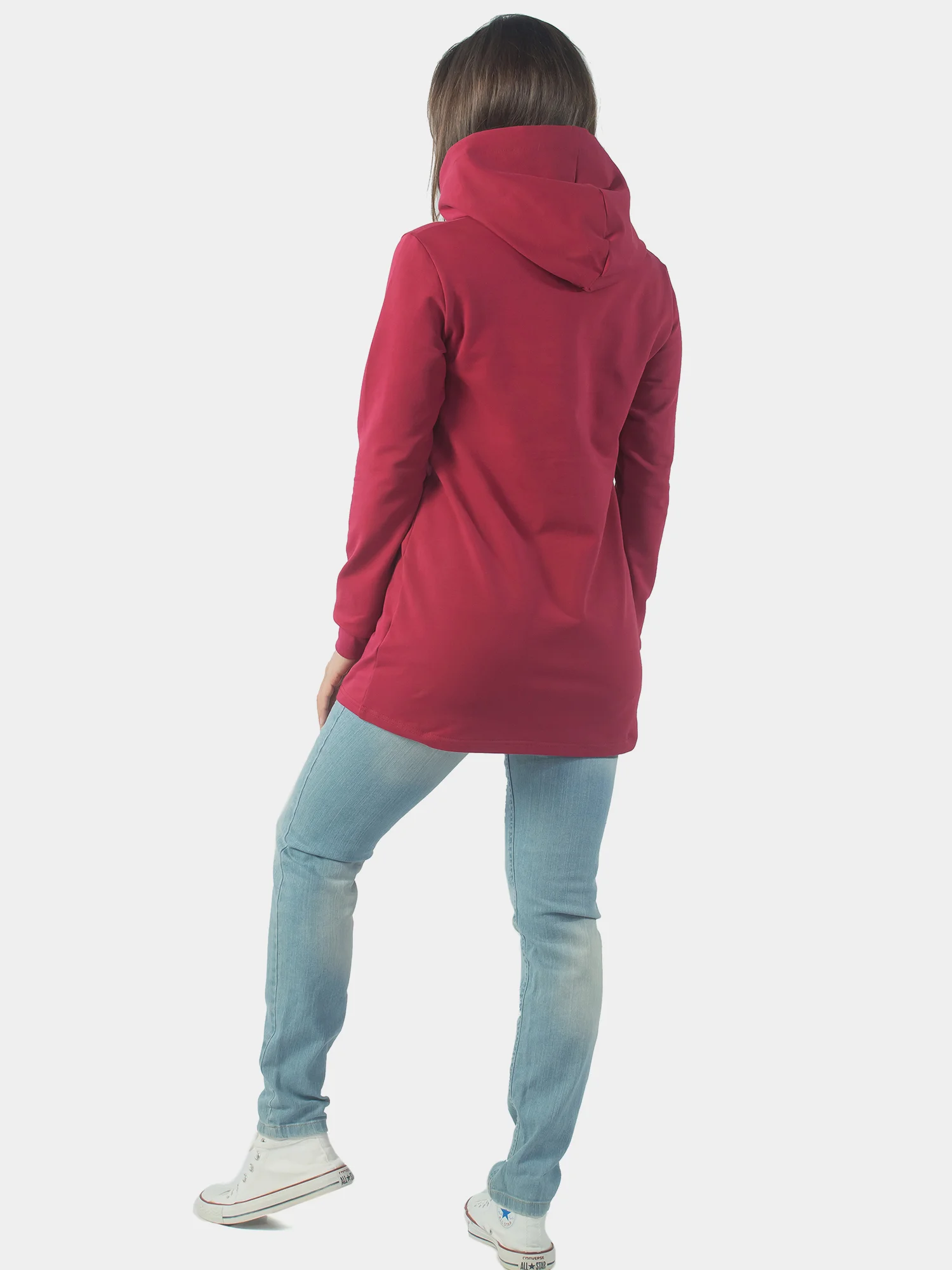 Туника с капюшоном "EVERYTHING IS POSSIBLE" ФТ1345П2 бордовый, KLERY